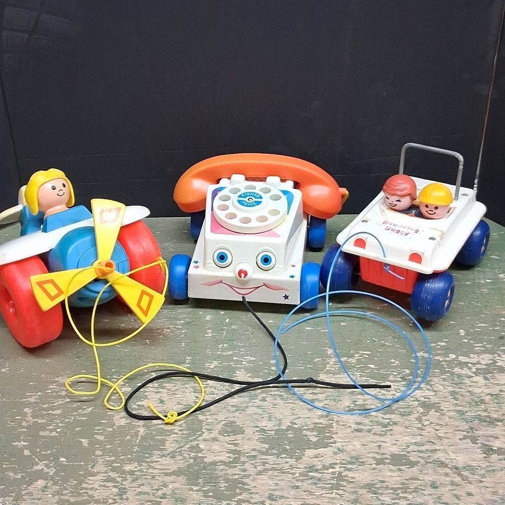3 vintage Fisher-Price toys: